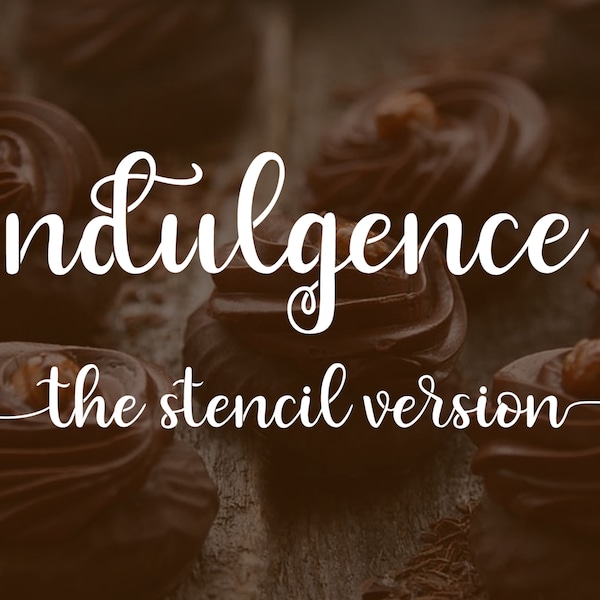 Indulgence 2 - The Stencil Version | Stencil Font