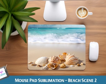 Beach Mouse Pad Sublimation Design 2 | Mousepad Sublimation | Beach Mousepad PNG