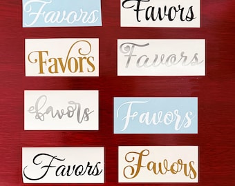 Wedding Favors Vinyl Decal  – Stickers for Party Decor