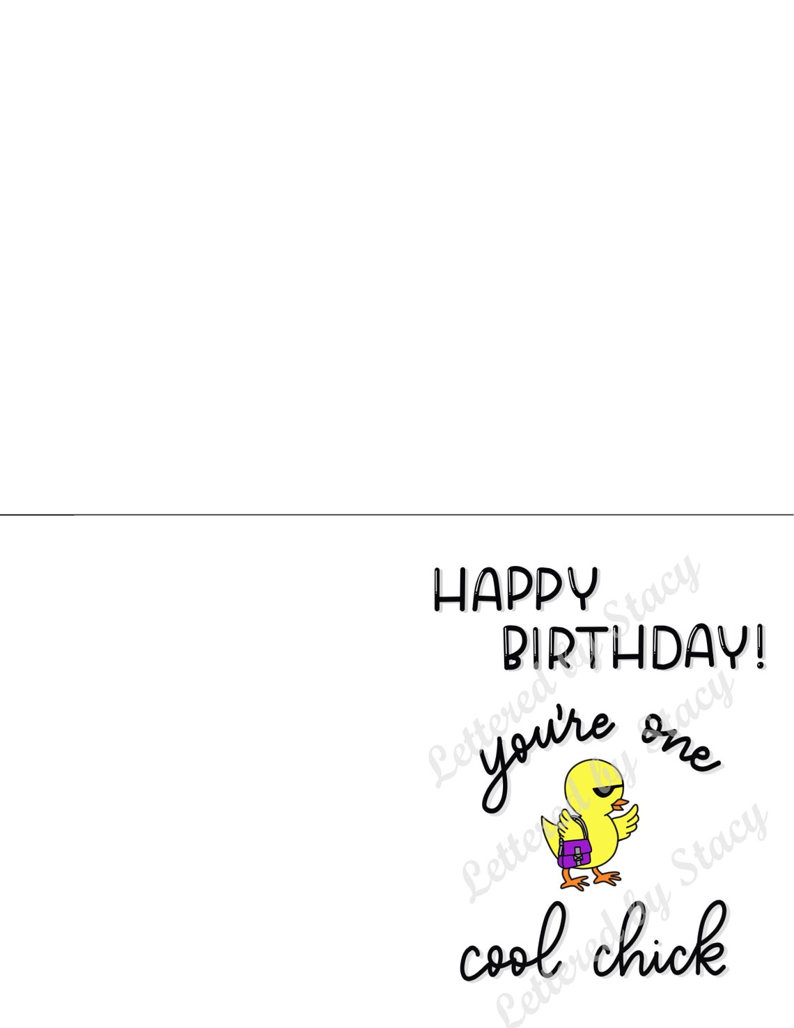 Birthday Card Happy Birthday You're one cool chick | Etsy