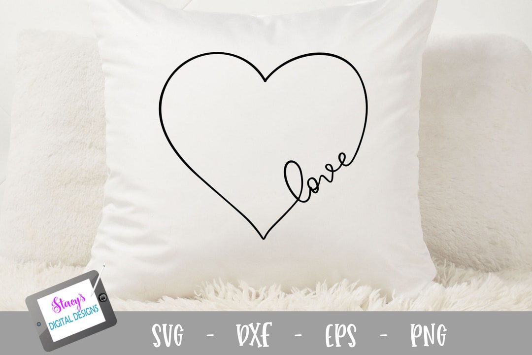 Love in Heart - Valentine's Day SVG - Handlettered Cut File for Cricut ...
