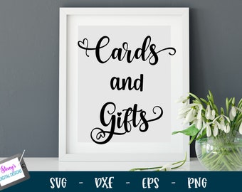 Wedding Sign SVG | Cards and gifts -  wedding cut file for Cricut and Silhouette - Svg, Eps, Png, Dxf