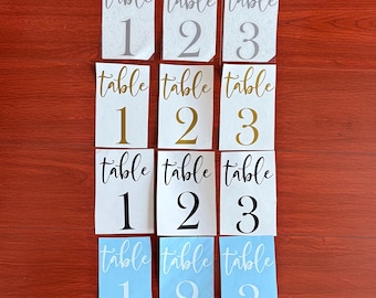 Wedding Table Number Vinyl Decals – Acrylic Frame Stickers for Parties