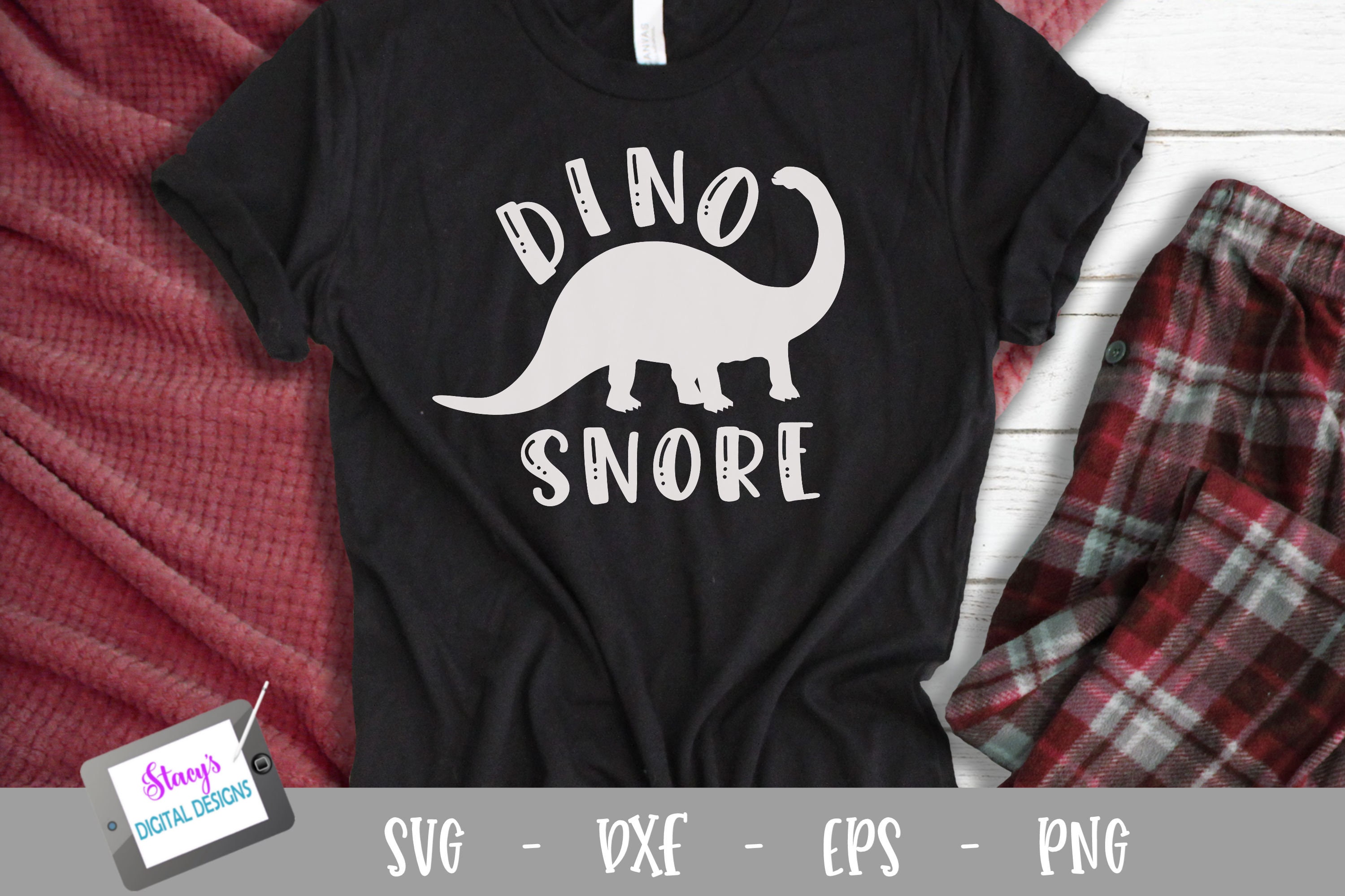 Pajama SVG Dino Snore Svg Png Dxf Eps Design for Cricut and Silhouette Etsy