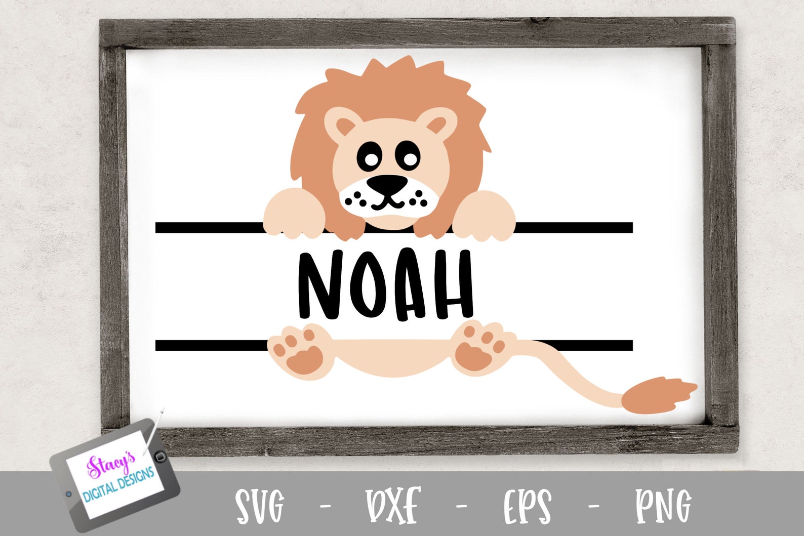 Baby Animal Split Monogram Bundle 6 Designs SVG Files for - Etsy