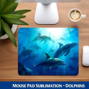 Delfin Mauspad Sublimation Design | Mousepad Sublimation | Delfin Mauspad PNG | Mauspad Designs