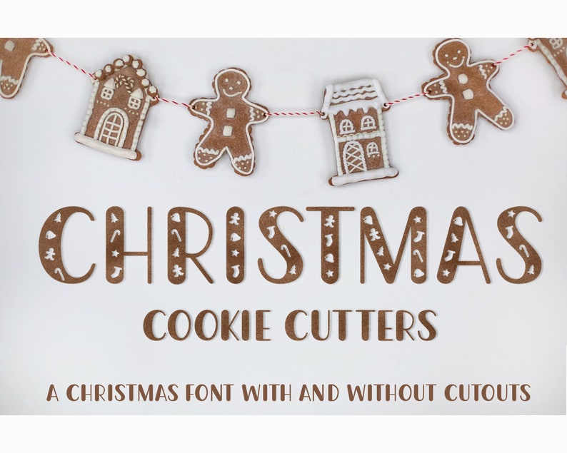 Christmas Cookie Cutters A Christmas Font Fonts for Etsy Ireland