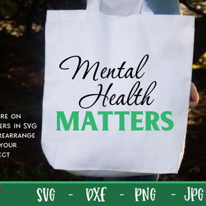 Mental Health SVG - Mental Health Matters SVG  Design for Cricut and Silhouette - svg png eps dxf