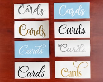 Wedding Cards Vinyl Decal for Card Box  – Stickers for Party Decor