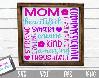 Mom Subway Art Design |  Design for Mom | Mother's Day Svg Png Eps Dxf