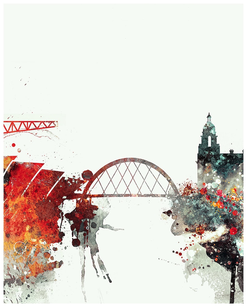 Glasgow Prints Glasgow 3 Pieces Wall Art Triptych of Glasgow Etsy