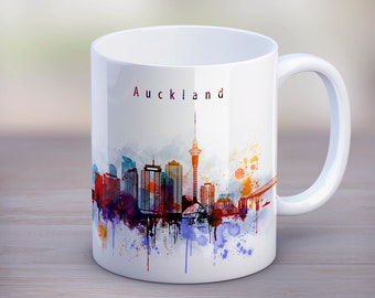 Tea Mug Auckland, New Zealand City Mug, Coffee Cup, Cute housewarming gift, Travel gift, Work gift, Mug 11oz 