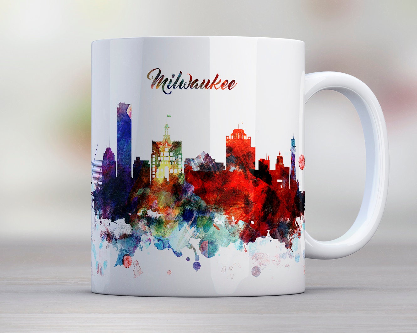  SpreadPassion Milwaukee City Coffee Mug - Milwaukee Mug -  Wisconsin Coffee Cup - Funny Tea Hot Cocoa - Novelty Birthday Gift Idea :  Home & Kitchen