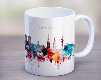 Tea Mug Munich, Germany City Mug, Coffee Cup, Cute housewarming gift, Travel gift, Work gift, Mug 11oz 