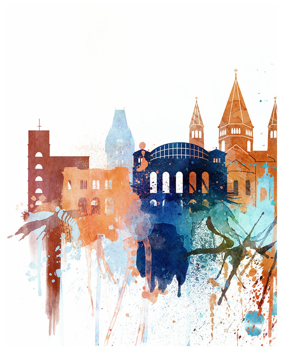 Mainz Set of 3 Colorful Prints Germany 3 Pieces Wall Art - Etsy Australia