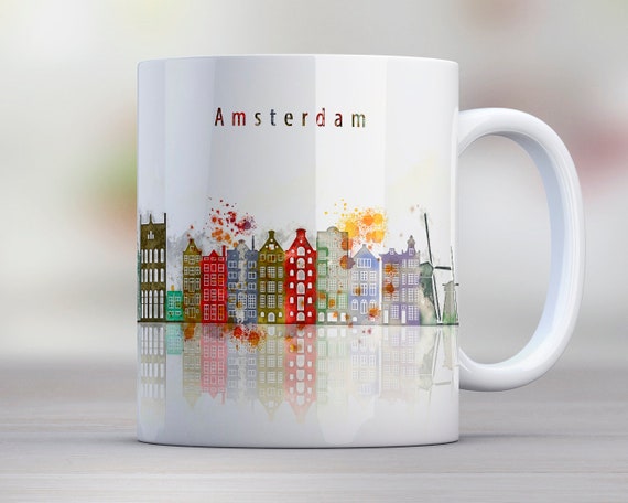 Amsterdam City Skyline Kaffeebecher Niederlande Becher - Etsy.de