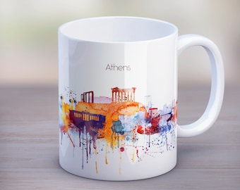 Athens City Coffee Mug Cup Greece Mug New Home Tea Mug Travel Souvenir Birthday Christmas Anniversary Gifts Idea Mug For Traveler 11oz 