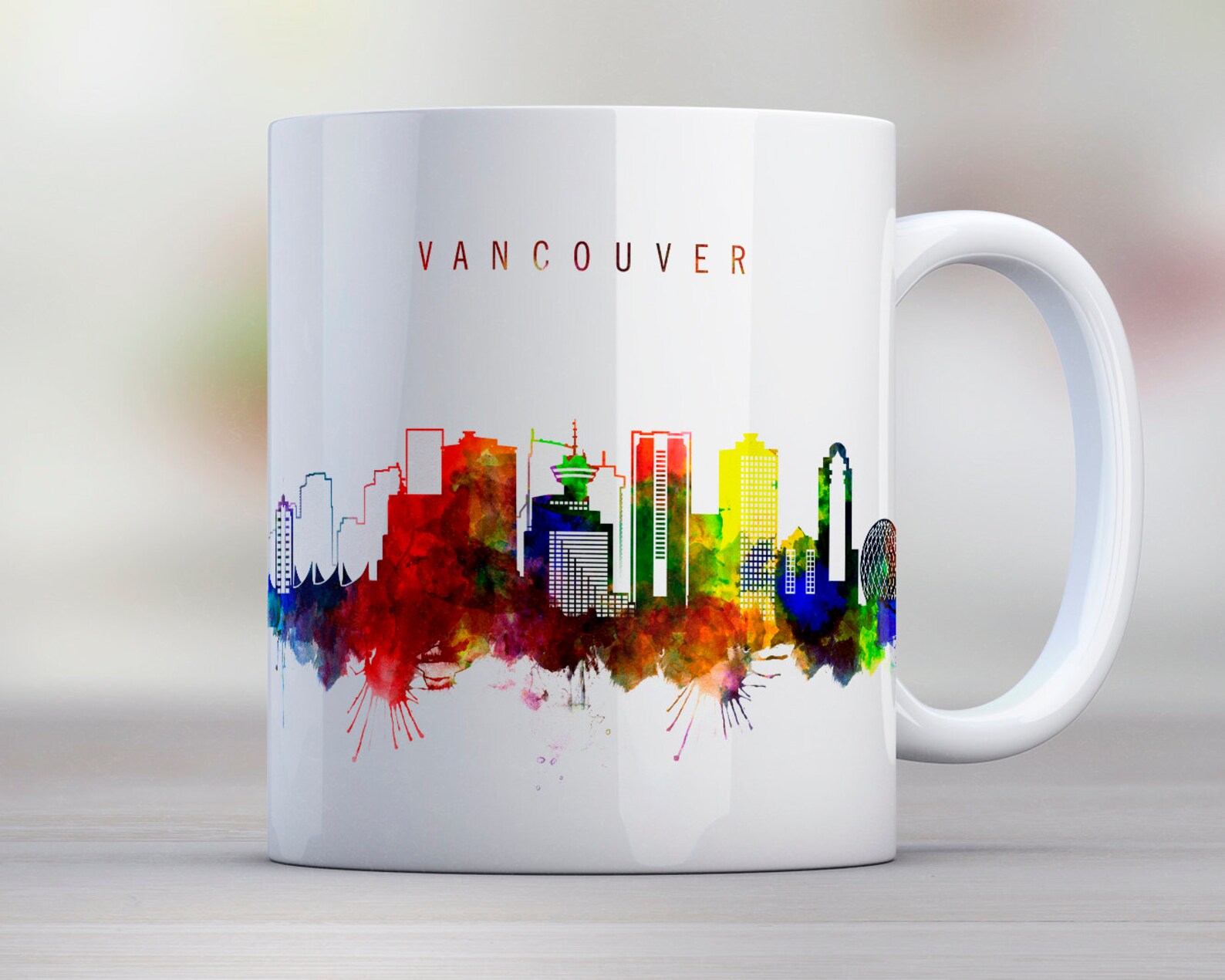 Vancouver unique Tea Mug Canada Cityscape Mug Skyline Cup Etsy