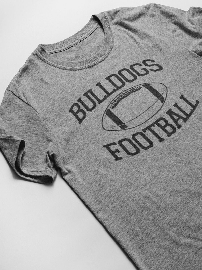 BULLDOGS FOOTBALL T-shirt...soft Grey Vintage Old School Work - Etsy