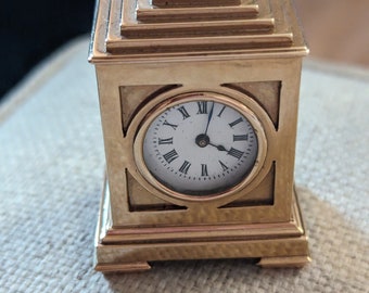 1900 rare 9ct gold clock