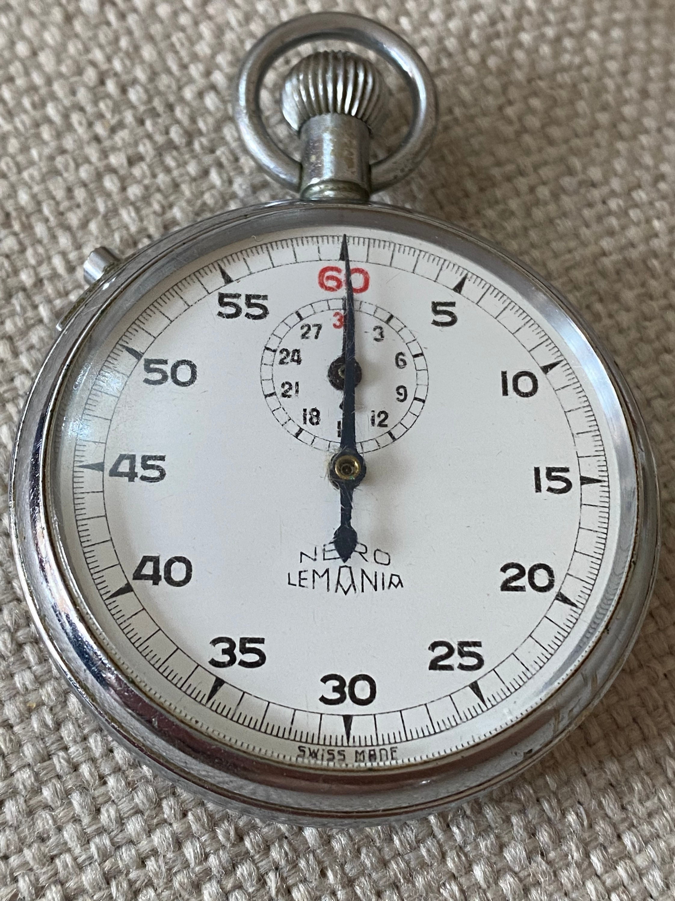 Lemania Nero Vintage SWISS Stopwatch Etsy