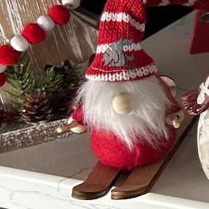 Washington State University ski gnome ornament