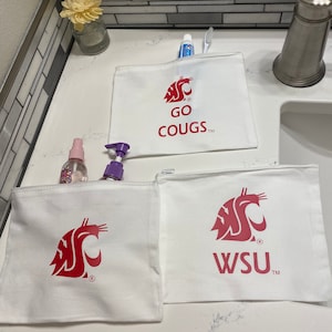 Washington State University makeup bag