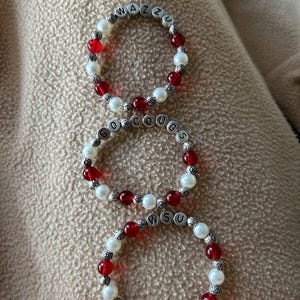 Washington State University glass beaded bracelets