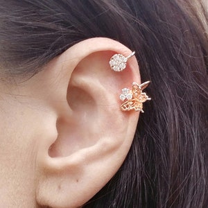 Rose Gold Butterfly Cuff (Single), Sterling Silver Ear Cuff, Women Ear Cuff, Butterfly Earrings, Butterfly jewellery, Women Silver Earrings