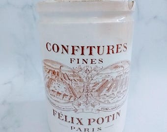 Antique French Felix Potin Confitures Jar – Paris Ironstone Kitchenware
