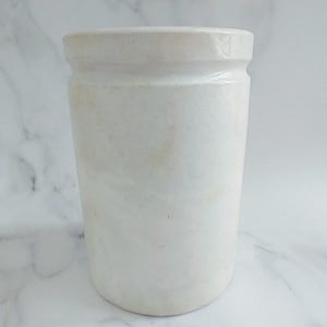 Antique French Ironstone Jam Jar – Luneville Confitures Pot, Vintage French Decor Gift for Her