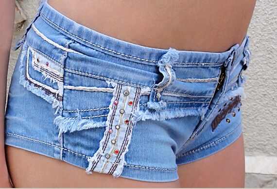low waist denim shorts