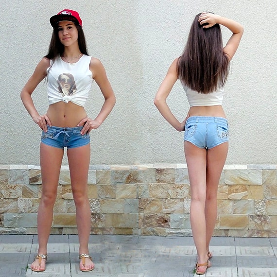 micro denim shorts