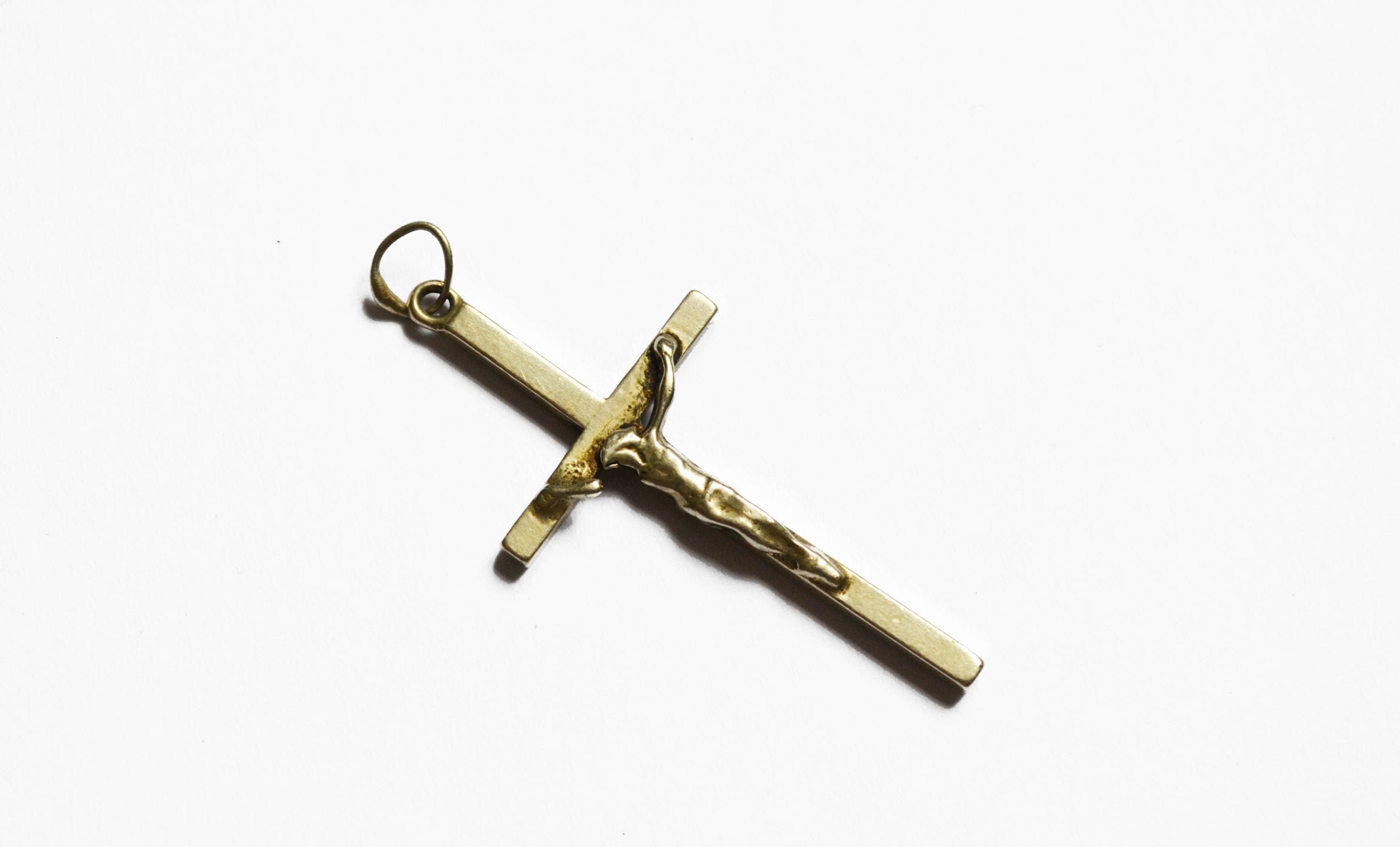 Rare, Antique Crucifix, Petit Crucifix Pendantif, Ancien, Religieux Français, Jésus Christ, Souvenir