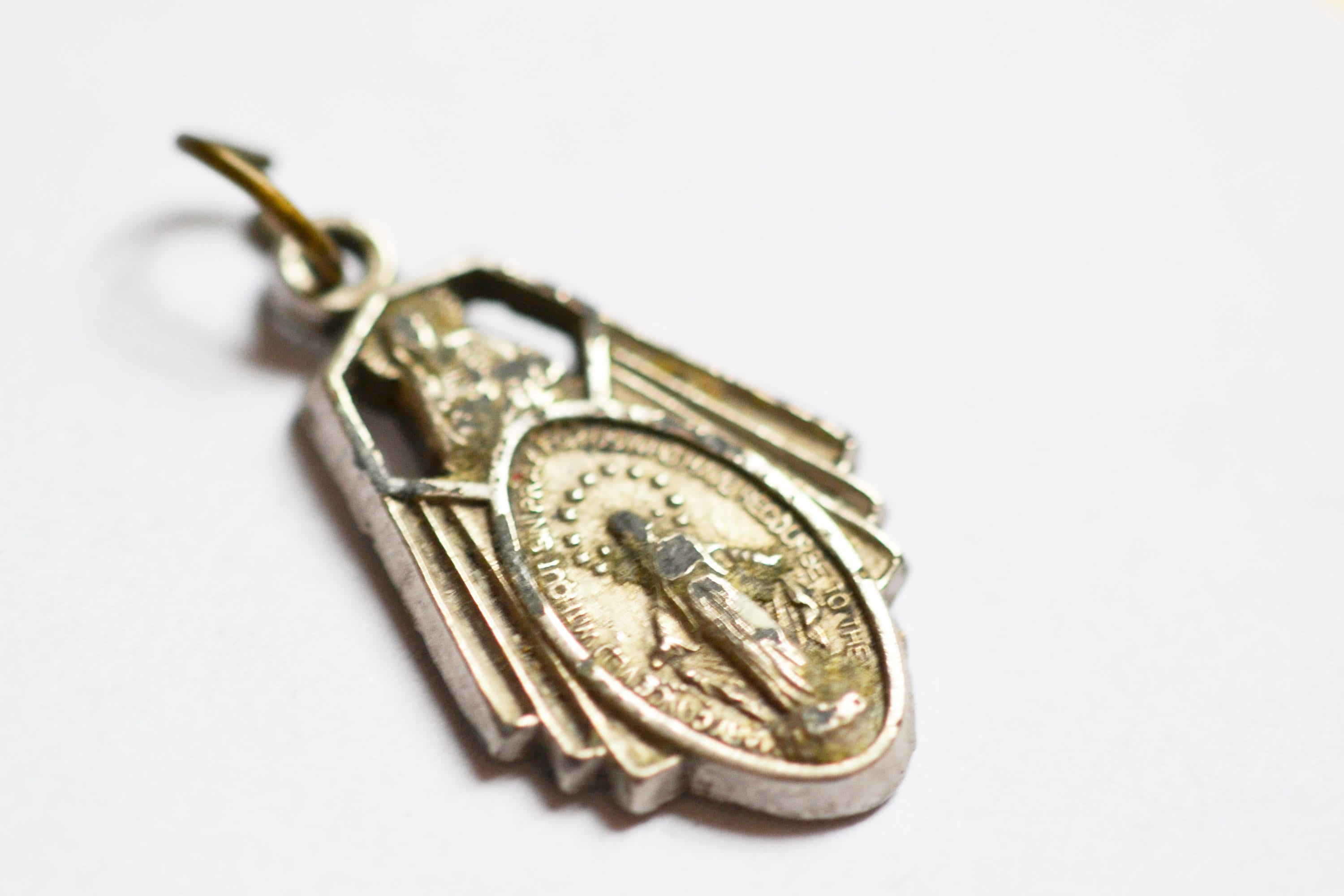 1830, Médaille Miraculeuse, Pendentif Vierge Marie, Apparition, France Vintage, Antique Médaille, Fr