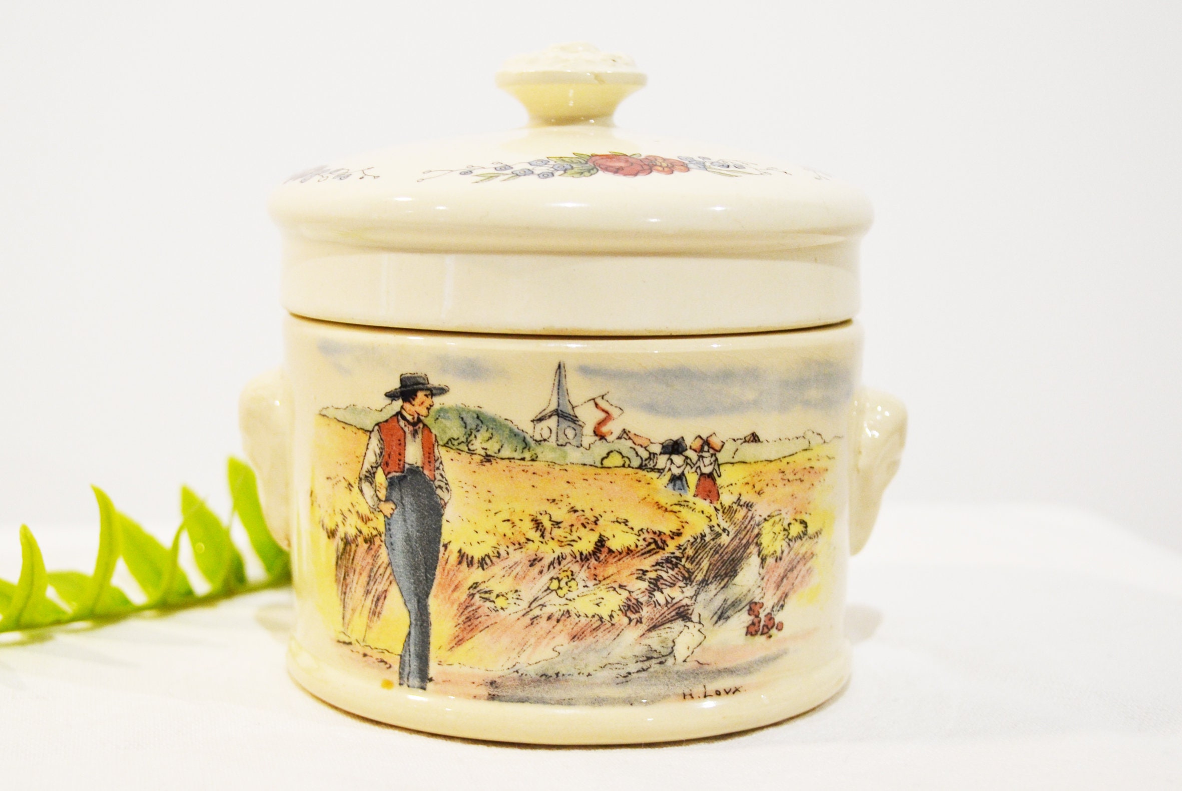 Sarreguemines, Boite Collection, Ancienne, Petite Terrine, en Céramique, France, Obernai, Tradition,