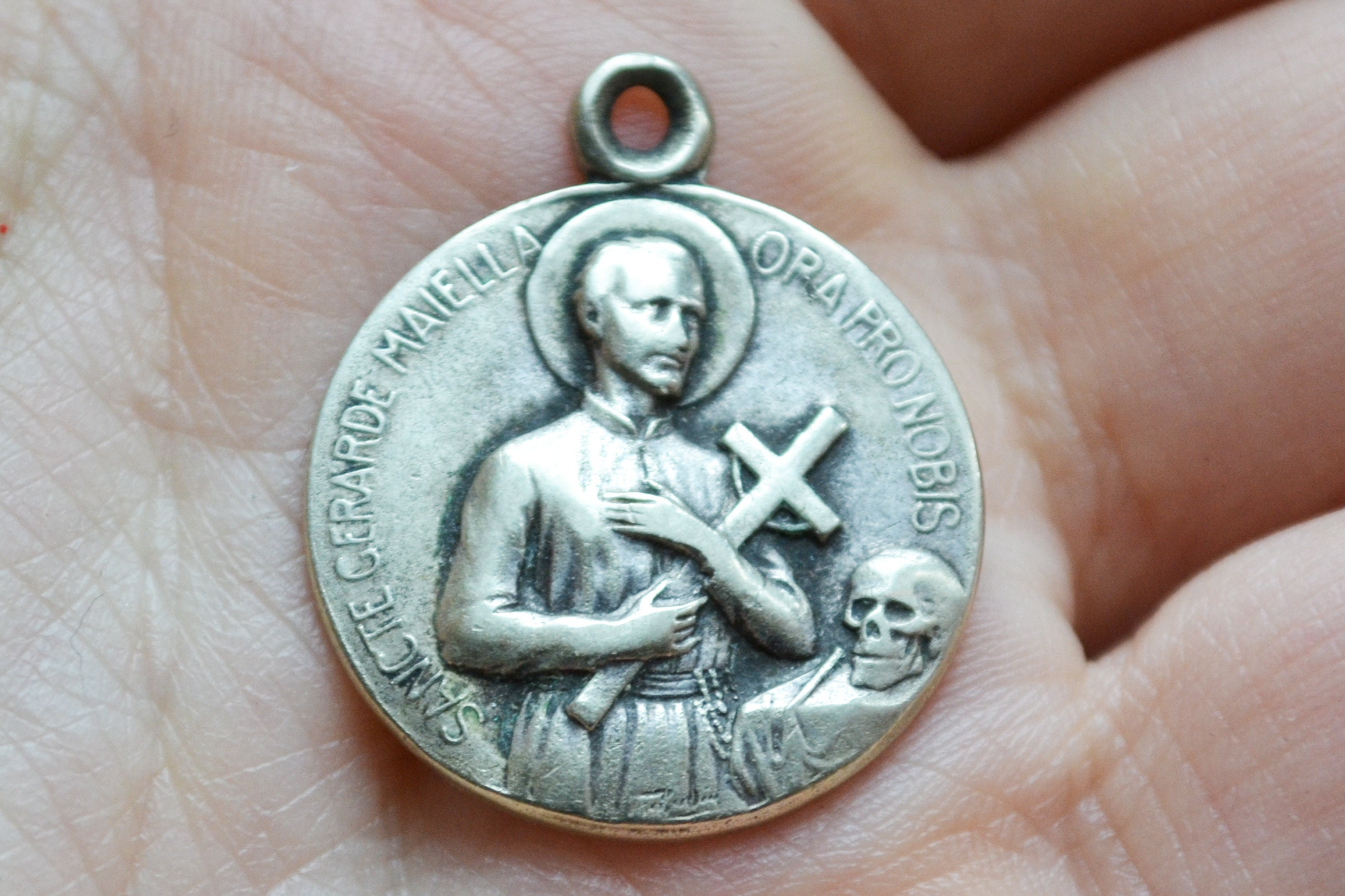 Gararde Maiella, Médaille Religieuse, Antique, Vintage France, Sancte, Gerarde Maiella, Ora Pro Nobi