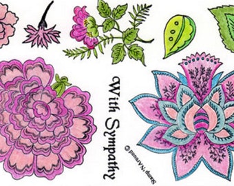 Sparkle /'n Sprinkle Gray Rubber Stamp Set 219 Frames /& Borders 50/% Off Until July 15th
