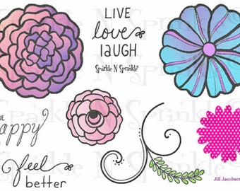 Sparkle /'n Sprinkle Gray Rubber Stamp Set 219 Frames /& Borders 50/% Off Until July 15th