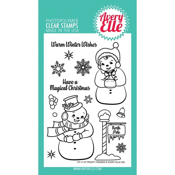 Avery Elle Frosty Friends Photopolymer Stamp Set.