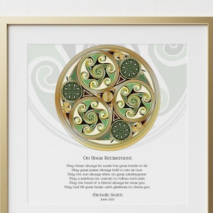Personalized Irish Teacher Retirement Gift | Irish Decor | Framed Irish Wall Art Blessing | Irish Gift for Women