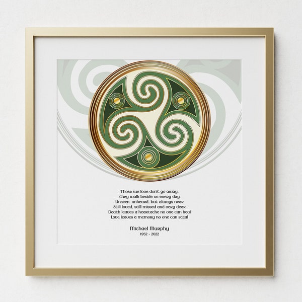 Irisches Beileid Geschenk | Personalisiertes Erinnerungsgeschenk | Irish Blessing Wandkunst | Trauergeschenk | Hergestellt in Irland