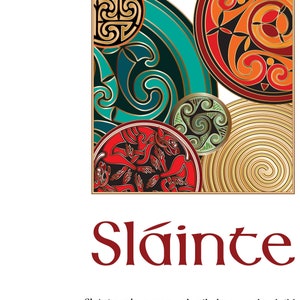 Irish Gifts / Slainte / Irish Blessing /Celtic Art / Friendship Gift