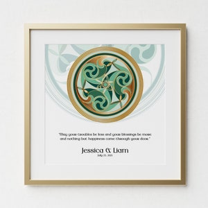 Personalized Couples Engagement Gift / Unique New Home Blessing Wall Decor / Irish Framed Wall Art Prints / Made in Ireland