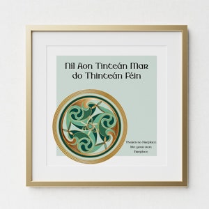 Irish Gifts, There&#39;s No Place Like Home,  Irish Art, Irish Proverb,  Gaeilge Irish Language, Housewarming Gift, Celtic Art, New Home Print,