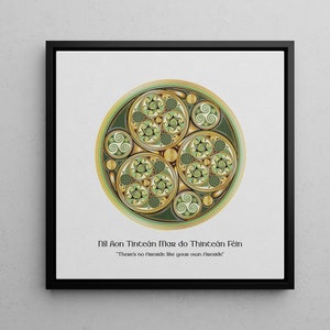 Irish Wall Art Gifts | Gaelic Proverb Canvas Print | There&#39;s No Place Like Home | Irish House Decor | Made in Ireland