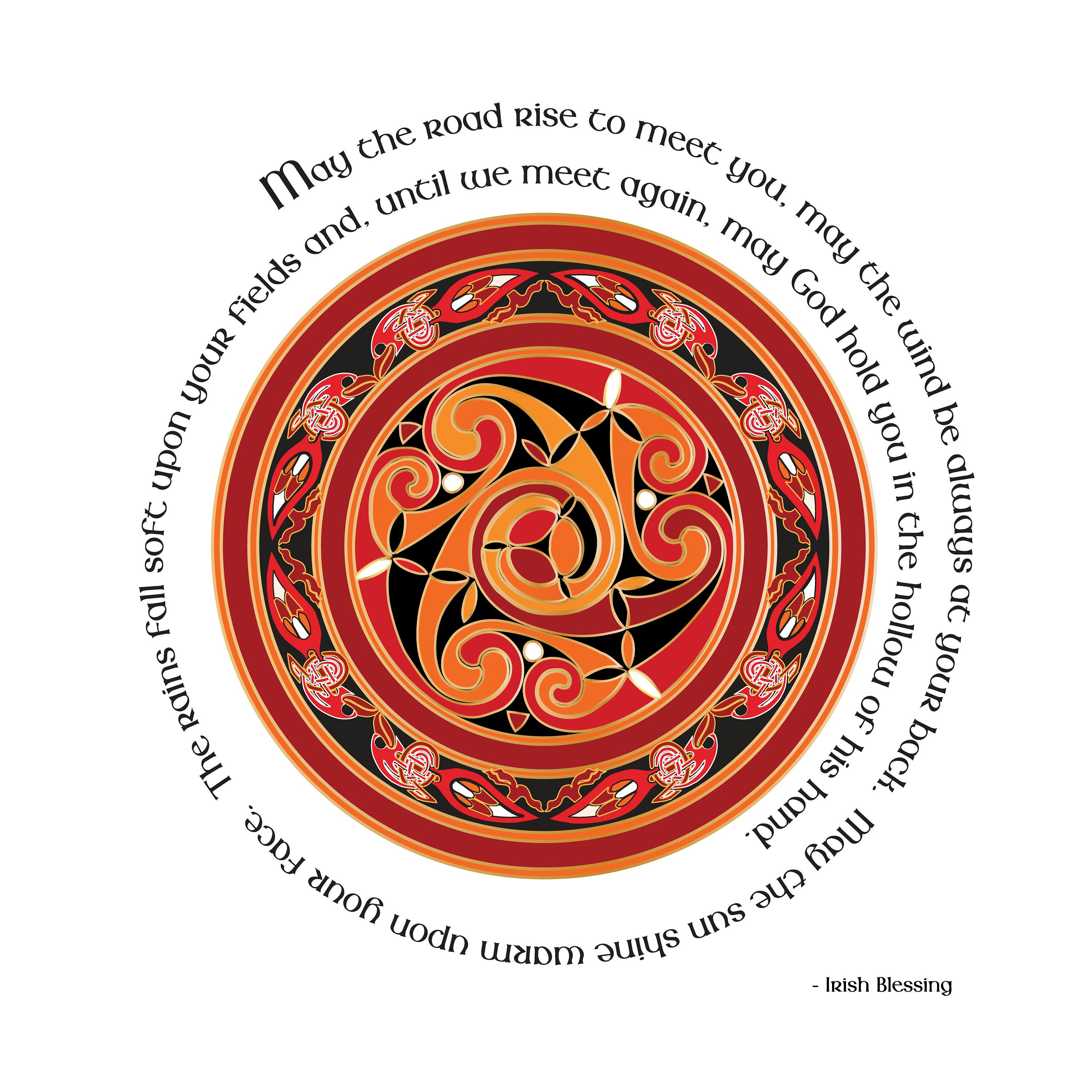 Art & Collectibles Digital Prints Celtic Design Irish Blessing Birthday