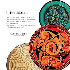 Personalized Wedding Gift/ Wedding Gifts for Couple/ Irish Gifts/ Wedding Gift for Wife/Celtic Art / Anniversary Gift