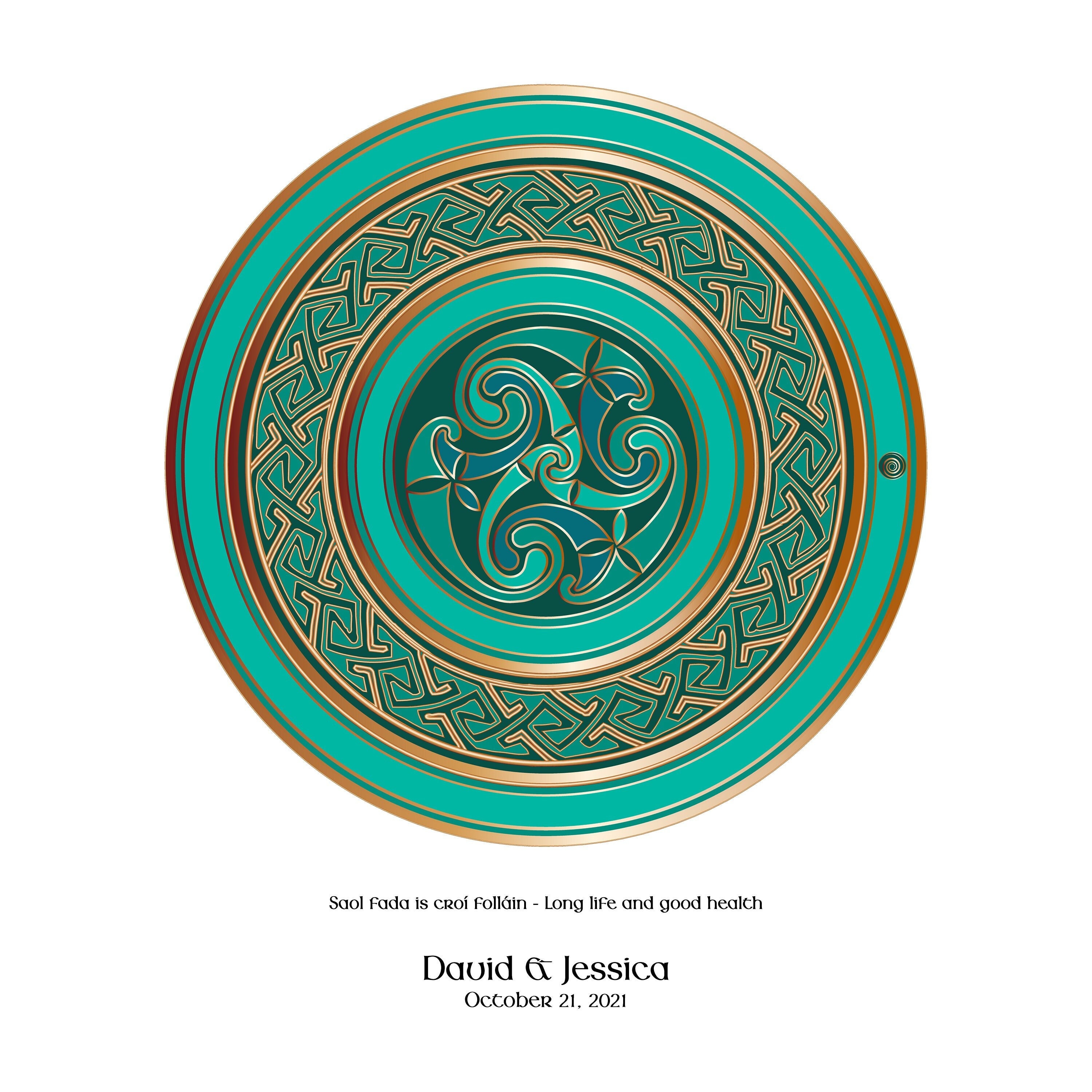 Personalized Irish Wall Decor Wedding Gift / Gaelic Framed Wall Art