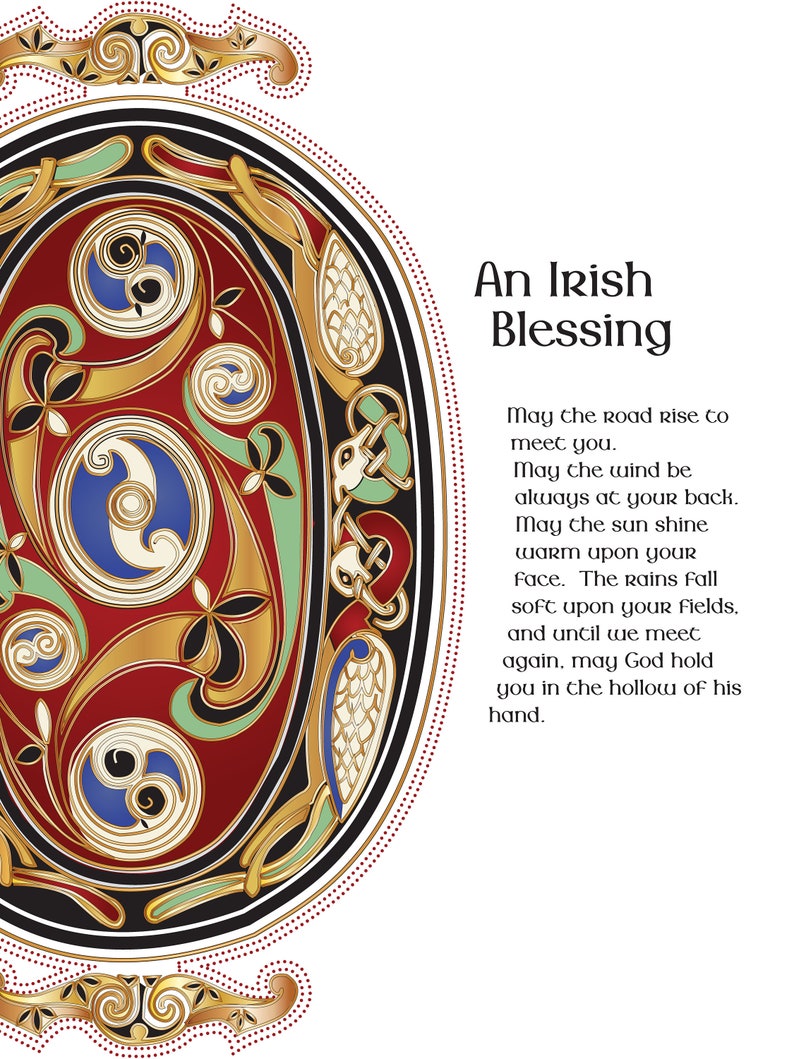 Irish Blessing Retirement Gift Personalized Irish Decor Irish Art ...
